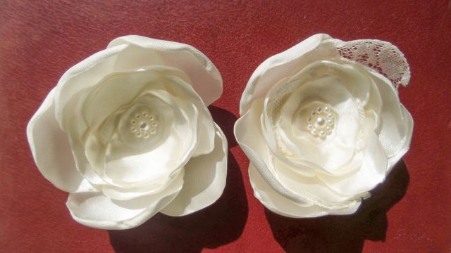 handmade satin flowers