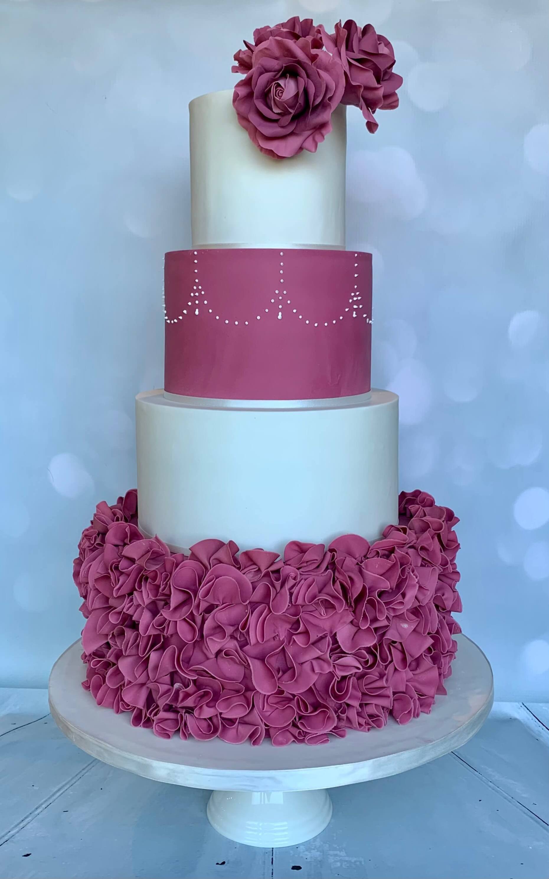 Elegant 4 tiered cake